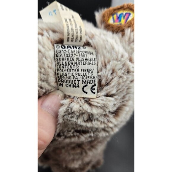Adorable GANZ Webkinz Groundhog Plush Soft & Cuddly Stuffed Animal - Tan & Brown - Picture 10 of 12